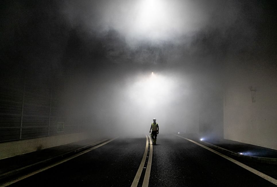 Reportagefotograf luzern Tunnelbau