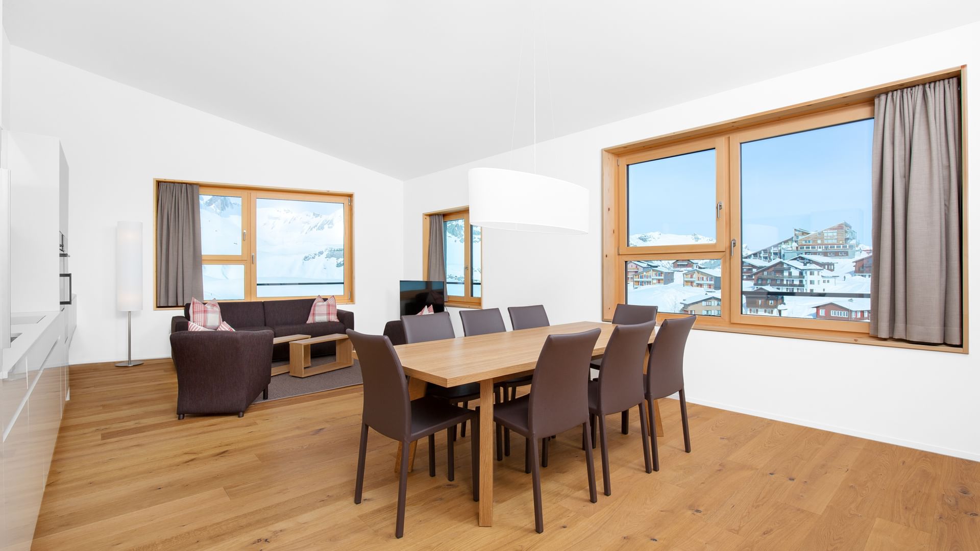 Wohnzimmer in Ferienwohung Melchsee Frutt