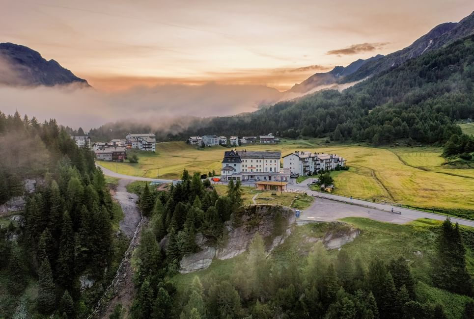 Luftaufnahme sonnenaufgang